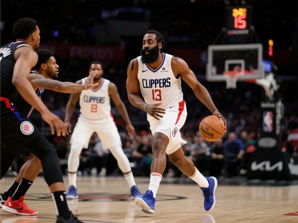 快船胜利海报出炉：詹姆斯-哈登成为焦点人物