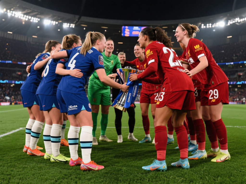 礼尚往来！利物浦女足今日为冠军切尔西女足列队致敬，上周蓝军已为红军献礼